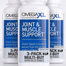 Pack of 3 OmegaXL Joint Support Supplement, for Relief - Natural Muscle Support 300 Soft Fit And Glow